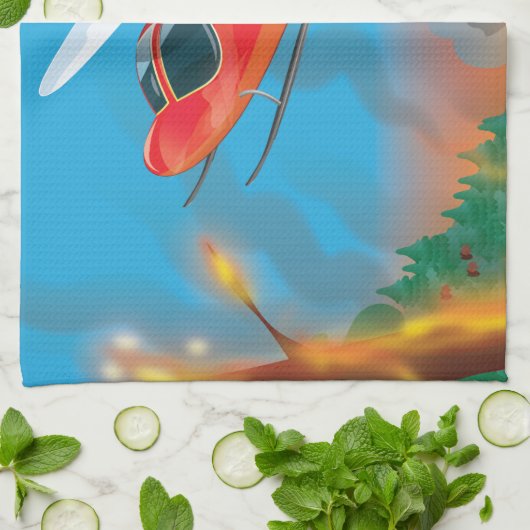 Linge De Cuisine Hélicoptère de secours (Plié)