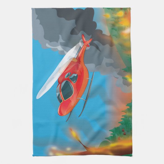 Linge De Cuisine Hélicoptère de secours (Vertical)