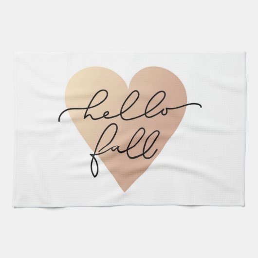 Linge De Cuisine Hello Fall Love Heart (Horizontal)