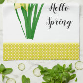 Linge De Cuisine Hello Spring Jaune Daffodique (Plié)