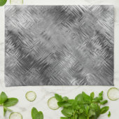 Linge De Cuisine Hématite Gris Scribblé Texture (Plié)