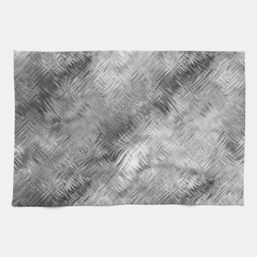 Linge De Cuisine Hématite Gris Scribblé Texture (Horizontal)