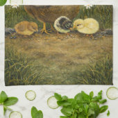 Linge De Cuisine Hen and Chicks Farm Kitchen Towel (Plié)