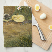 Linge De Cuisine Hen and Chicks Farm Kitchen Towel (Quart Plié)