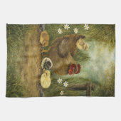 Linge De Cuisine Hen and Chicks Farm Kitchen Towel (Horizontal)