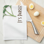 Linge De Cuisine Herb Pun, Désolé c'est Parsley My Fault Towel (Quart Plié)