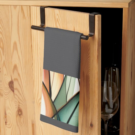 Linge De Cuisine Herbe aux vitraux (Pliage en tiers)