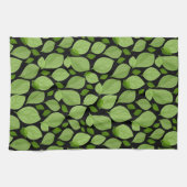 Linge De Cuisine Herbe de Basil Vert Motif Botanique (Horizontal)