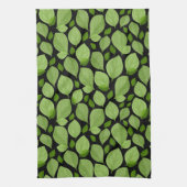 Linge De Cuisine Herbe de Basil Vert Motif Botanique (Vertical)