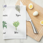 Linge De Cuisine Herbes Aquarelle Sage Thyme Rosemary Cuisine (Quart Plié)