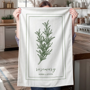 Linge De Cuisine Herbes et épices Plante Rosemary Green