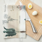 Linge De Cuisine Herbes Fleurs Plantes (Quart Plié)