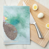 Linge De Cuisine Hérisson aquarelle adorable (Quart Plié)