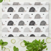 Linge De Cuisine Hérissons et coeurs (Plié)