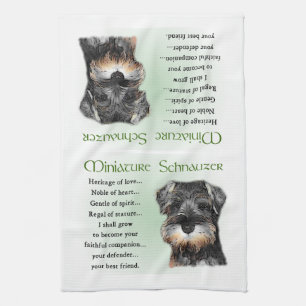 Linge De Cuisine Héritage de chiot de Schnauzer miniature