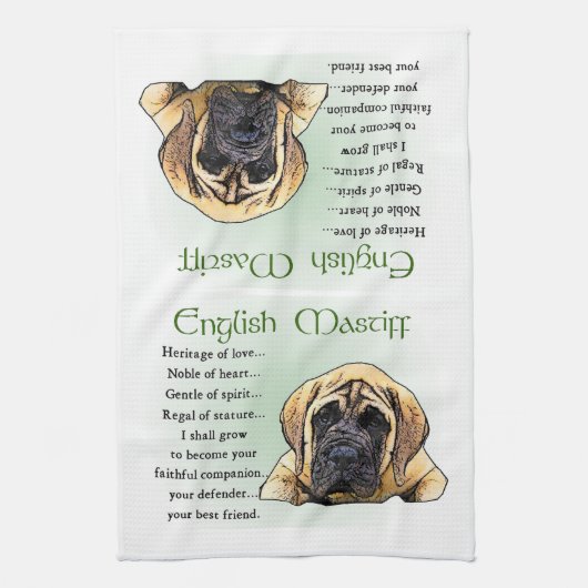 Linge De Cuisine Heritage of Love English Mastiff (Vertical)
