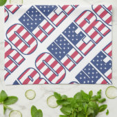 Linge De Cuisine Hero américain Drapeau Étoiles rayures rouge blanc (Plié)