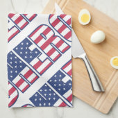 Linge De Cuisine Hero américain Drapeau Étoiles rayures rouge blanc (Quart Plié)