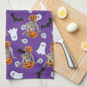 Linge De Cuisine Heure d'Halloween (Quart Plié)