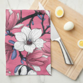 Linge De Cuisine Heure du printemps en rose (Quart Plié)