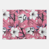 Linge De Cuisine Heure du printemps en rose (Horizontal)