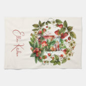 Linge De Cuisine Heure du thé aux fraises rouges et aux desserts (Horizontal)