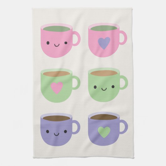 Linge De Cuisine Heure du thé - Kawaii Cup de thé (Vertical)