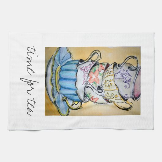 Linge De Cuisine heure pour le thé (Horizontal)