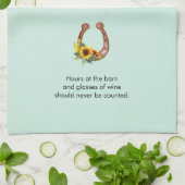 Linge De Cuisine Heures à la grange et le vin (Plié)