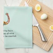 Linge De Cuisine Heures à la grange et le vin (Quart Plié)