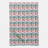 LINGE DE CUISINE HEUREUSE FAMILLE DE SNOWMAN (Vertical)