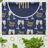 LINGE DE CUISINE HEUREUSE NOUVELLE ANNÉE & VIN NOËL MONOGRAM PERSON (Plié)