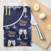 LINGE DE CUISINE HEUREUSE NOUVELLE ANNÉE & VIN NOËL MONOGRAM PERSON (Quart Plié)