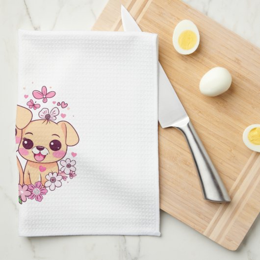 LINGE DE CUISINE HEUREUSE SAINTE-VALENTIN ! (Quart Plié)