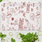 Linge De Cuisine Heureuse Sainte-Valentin (Plié)