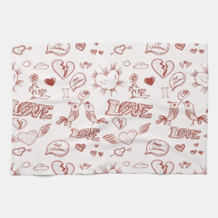 Linge De Cuisine Heureuse Sainte-Valentin