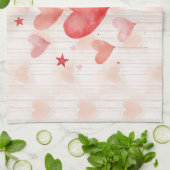 LINGE DE CUISINE HEUREUSE SAINTE-VALENTIN ! (Plié)