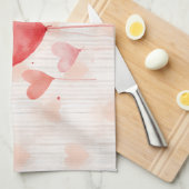 LINGE DE CUISINE HEUREUSE SAINTE-VALENTIN ! (Quart Plié)