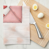 LINGE DE CUISINE HEUREUSE SAINTE-VALENTIN ! (Quart Plié)