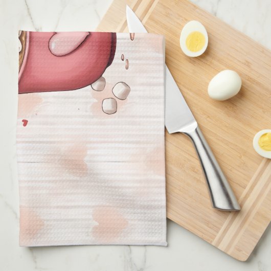 LINGE DE CUISINE HEUREUSE SAINTE-VALENTIN ! (Quart Plié)