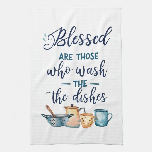 Linge De Cuisine Heureux Ceux Qui Laver Les Plats (Vertical)