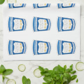 Linge De Cuisine Heureux De Vous Servir NYC Grec Diner Blue Coffee  (Plié)