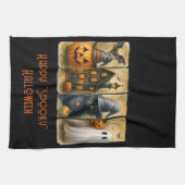 Linge De Cuisine Heureux "Éffrayant" Halloween Citrouilles chauves- (Horizontal)