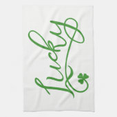 Linge De Cuisine Heureux Jour de la Saint Patrick Shamrock irlandai (Vertical)