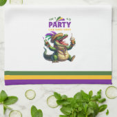 Linge De Cuisine Heureux Mardi Gras Alligator (Plié)