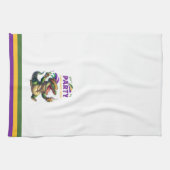 Linge De Cuisine Heureux Mardi Gras Alligator (Horizontal)