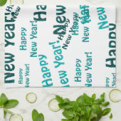 Linge De Cuisine heureux texte de nouvelle année (Plié)