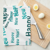 Linge De Cuisine heureux texte de nouvelle année (Quart Plié)