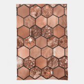 Linge De Cuisine Hexaglam rose d'or (Vertical)