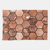 Linge De Cuisine Hexaglam rose d'or (Horizontal)
